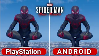 spider man miles morales ps5 vs android combat u0026 swinging comparison
