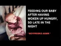 ASMR Feeding our baby after having woken up hungry so late in the night sleeping aid