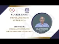 Lecture 18 Overloading Operator for User Defined Types Part 1