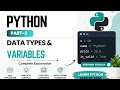 Python Variables and Data Types Tutorial in Hindi Python Course Part 2