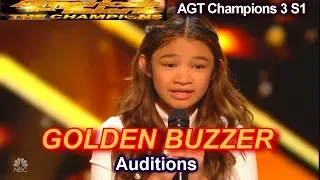 angelica hale wins golden buzzer sings fight song audition americas got talent the champions 3 agt