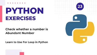 How To check Abundant Numbers in Python Python Exercise Python Interview Question