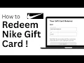 How To Redeem Nike Gift Card Online