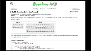 Java Practice It 2 21 StarFigure nested for loops