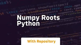numpy roots python
