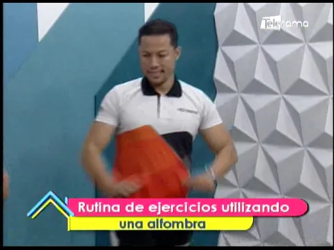 Rutina de ejercicios utilizando una alfombra