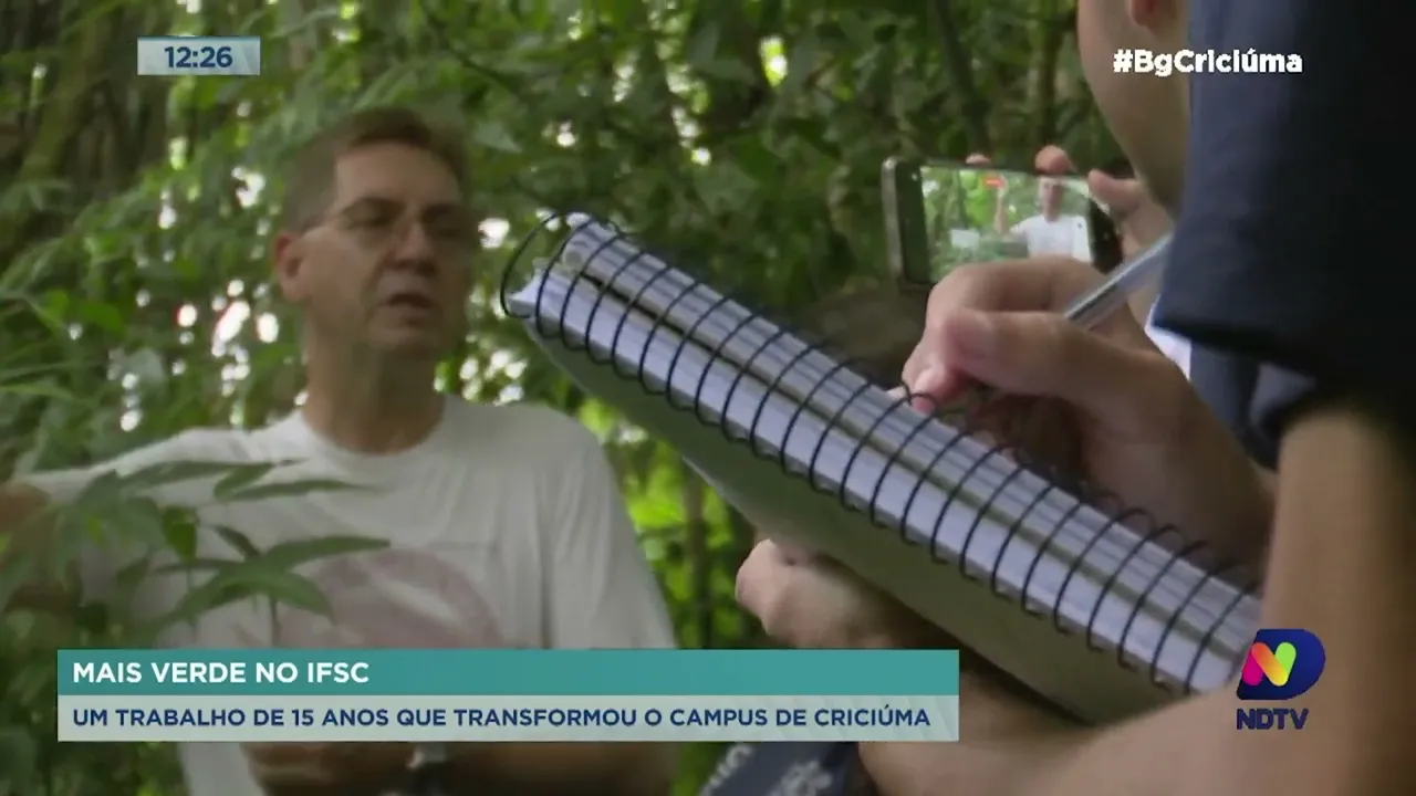 Campus do IFSC Criciúma se transforma após processo de arborização realizado por alunos e docentes