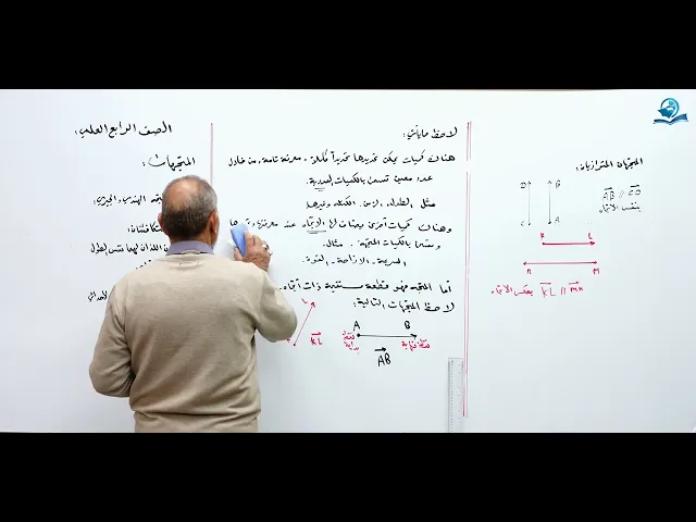 المتجهات - مادة الرياضيات للصف الرابع الاعدادي