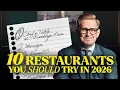 Lagu 10 RESTAURANTS You Should Visit in 2026