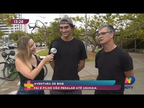 Aventura de bike, pai e filho vão pedalar até Ushuaia na Argentina