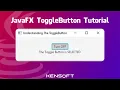 JavaFX ToggleButton Tutorial Perfect for beginners