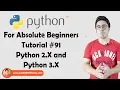 Python 2 x Vs Python 3 x Python Tutorials For Absolute Beginners In Hindi