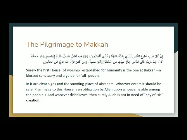 ⁣3- Furu Al-Din Course - Hajj- Sayed Saleh Qazwini