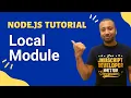node js bangla tutorial 3 Module Local module - exports require