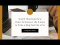 5 steps to write a blog post like a pro