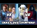 SWGOH Counters 3v3 GAS vs Rey Wampa vs SEE