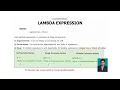 UNIT IV LAMDA EXPRESSIONS 24CS202 JAVA PROGRAMMING