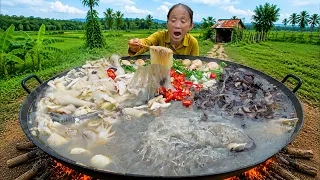 Bà Tân Vlog -  Lần Đầu Làm Nồi Miến Gà Siêu To Khổng Lồ Đãi Cả Làng