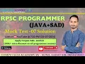RPSC Programmer Mock Test no-7 Paper-2 Full 9694473047 PROGRAMMER MCQ Batch