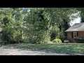 September 29 2024 - Power restoration work on Laurel Road during Tropical Storm Helene