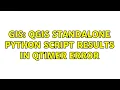 GIS Qgis standalone Python script results in Qtimer error