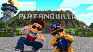 CHASE Y RYDER DE PAW PATROL FARMEAN AURA EN MINECRAFT 😂
