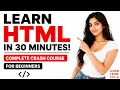 HTML Crash Course for Beginners