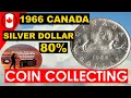 1966 Canada 1 00 Dollar 80 Silver Coin