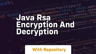 java rsa encryption and decryption
