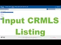 How To Input a MLS Listing in CRMLS - Matrix