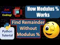 How Modulus Works - Find Remainder without using Modulus Just Finished Coding