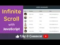 Infinite Scrolling with pure JavaScript Learn JavaScript