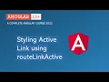 Styling Active link using routerLinkActive Angular Router Angular 13