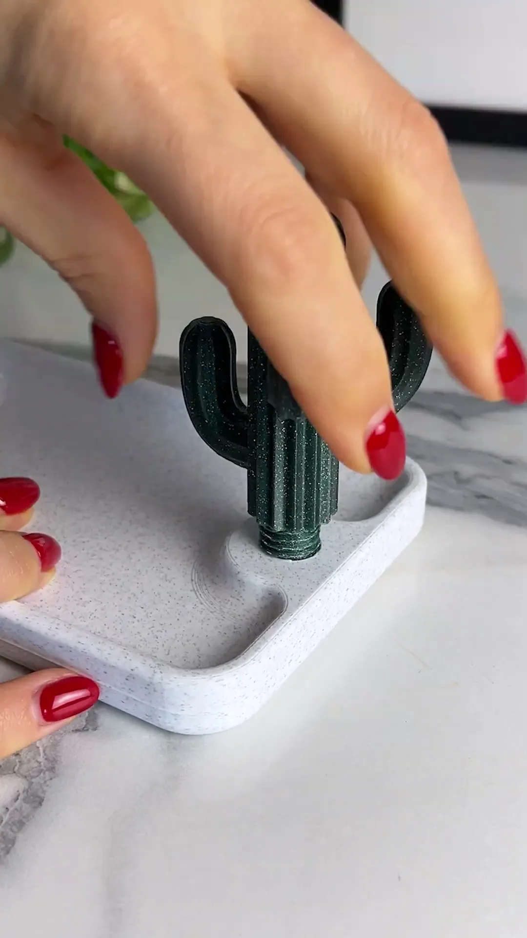 Cactus Jewelry Pocket Emptier, Desk Organizer Design