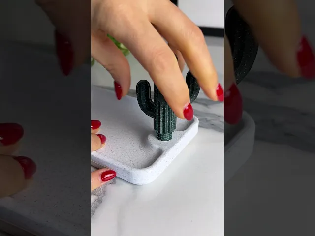 Cactus Jewelry Pocket Emptier, Desk Organizer Design video thumbnail