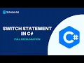 Switch Statement in C C Tutorial