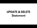 Learn SQL Queries UPDATE and DELETE Statement