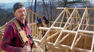 Installing Roof Trusses by Hand — No Crane, No Machine