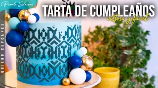 Cómo hacer una TARTA de CUMPLEAÑOS FÁCIL con acabado profesional | QUIERO CUPCAKES