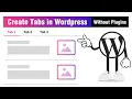 Create tabs in WordPress without plugins 25