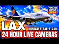LIVE LAX Airport Action Runways 24L 24R LIVE Plane Spotting with ATC