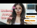 LeetCode 643 Maximum Average Subarray I Sliding Window Python Nidhi Chouhan