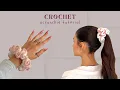 crochet scrunchie tutorial for beginners how to crochet a scrunchie aesthetic crochet