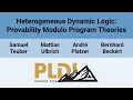 PLDI 26 Heterogeneous Dynamic Logic Provability Modulo Program Theories