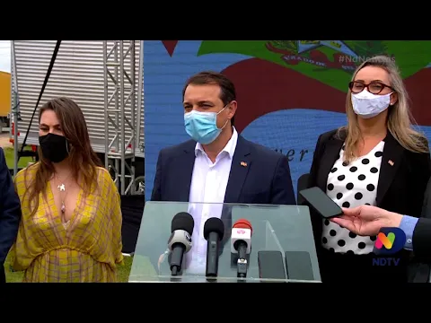 Governador Moisés participa da inauguração na rodovia Antônio Heil