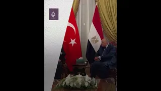 بعد قطيعة لأكثر من 10 سنوات وزير الخارجية التركي في مصر 