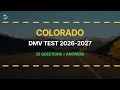 Colorado DMV Written Test 2026-2027 25 Real Questions with Explained Answers