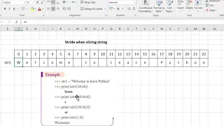 XII CS Python explaining slicing and stride function
