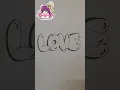 How to draw bubble letters Easy graffiti style love font