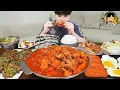 Download Lagu ASMR MUKBANG | Huge Braised Chicken, kimchi, korean home meal recipe ! eating